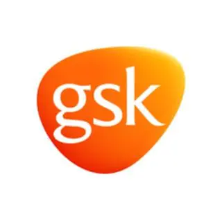 A logo of the company gsk.
